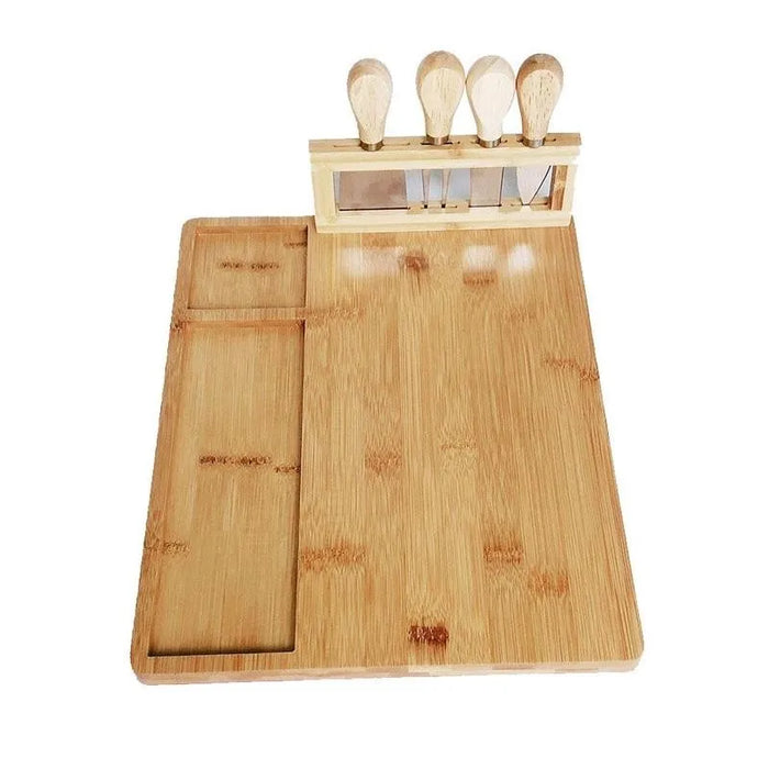 BambooServe Kaasplank Set – Stijlvol en Functioneel Genieten