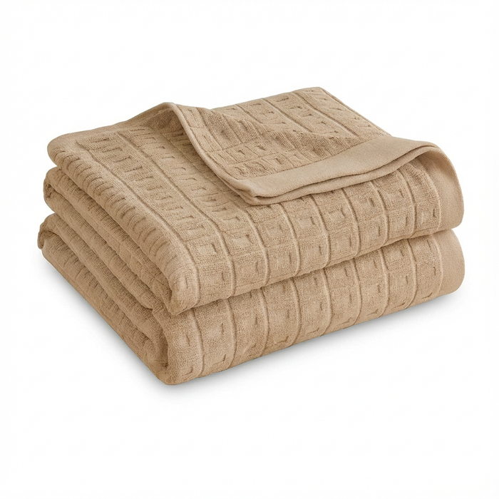 Wafeldeken van Katoen voor Zomer – Lichte Bedsprei en Plaid