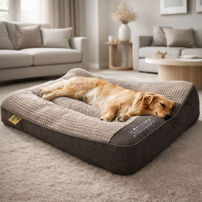 Orthopedisch Hondenkussen Groot – Luxe Memory Foam Hondenbed met Hoofdkussen