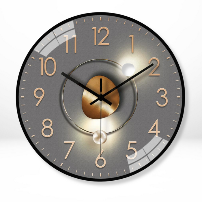Luxe Ronde Wandklok – Tijdloos Design en Geluidloze Rust