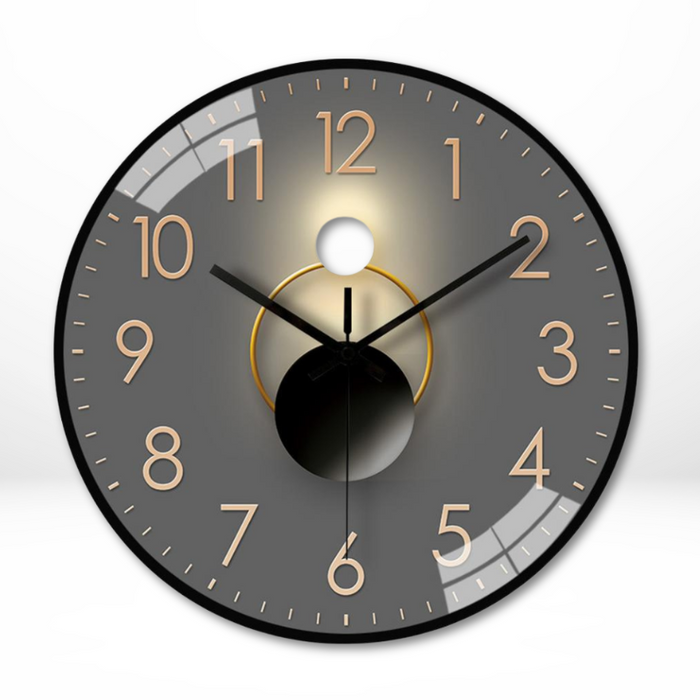 Luxe Ronde Wandklok – Tijdloos Design en Geluidloze Rust
