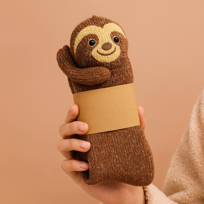 Unisex hussokker med 3D-dyremotiv og skridsikre materialer – Varme og behagelige