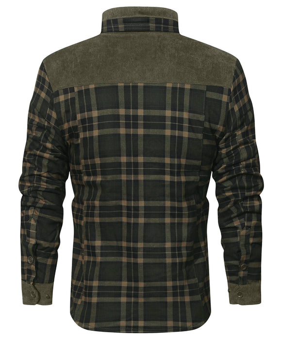Robuuste Heren Flaneljas met Imitatiebontvoering – Warm, Slijtvast en Beschermend