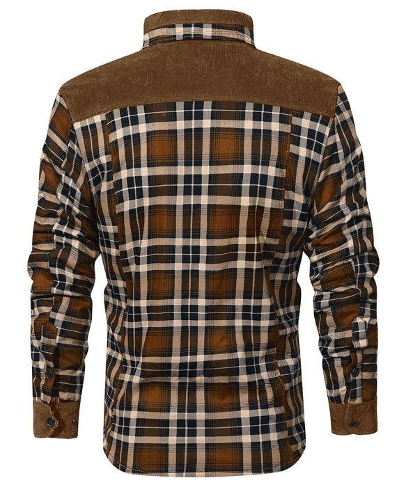Robuuste Heren Flaneljas met Imitatiebontvoering – Warm, Slijtvast en Beschermend