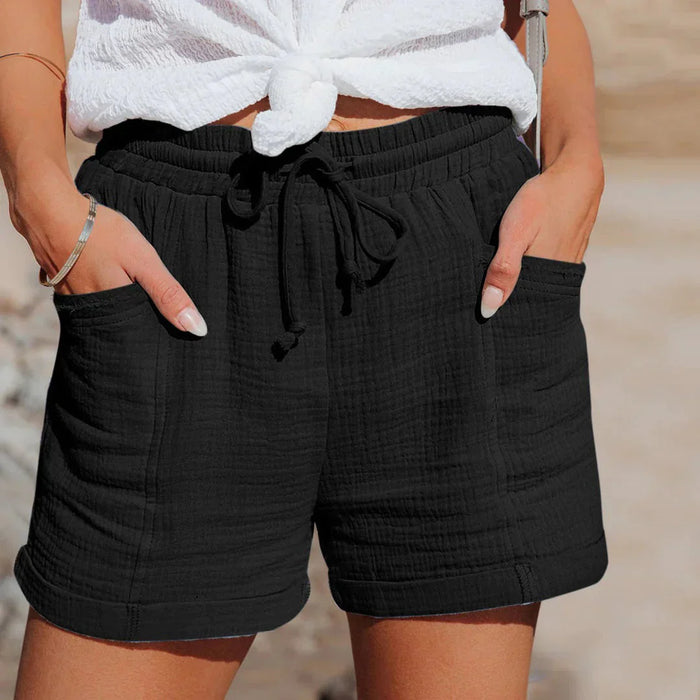 Shorts da donna con vita elastica e vestibilità ampia