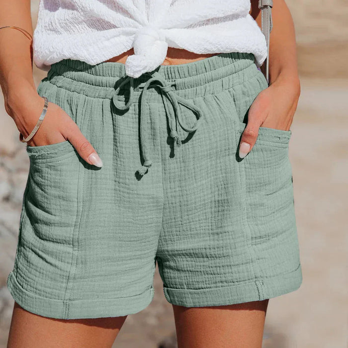 Shorts da donna con vita elastica e vestibilità ampia