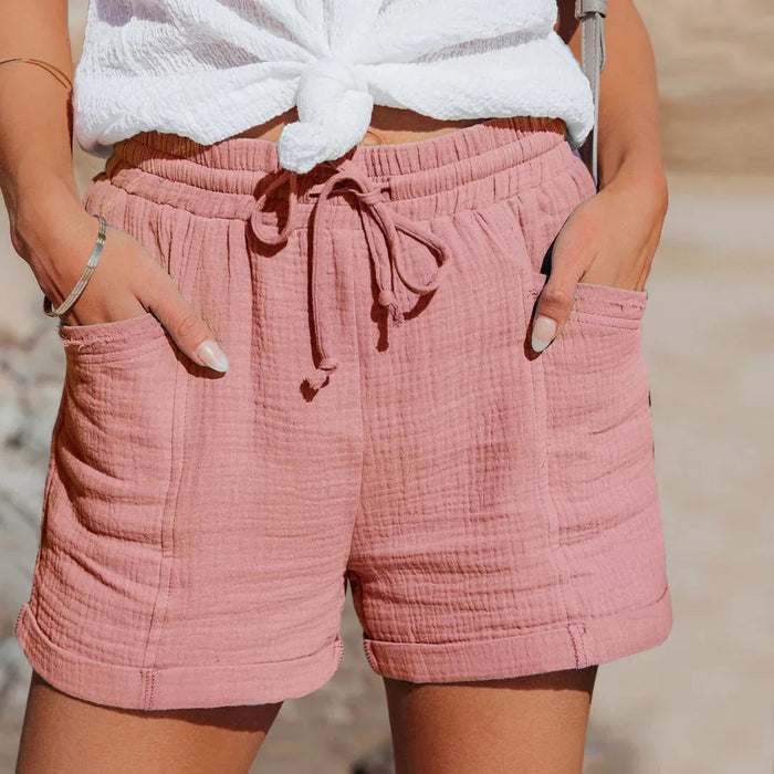 Shorts da donna con vita elastica e vestibilità ampia