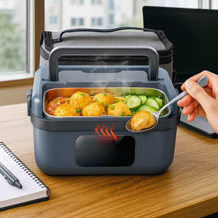 Elektrische Lunchbox met Accu – Warm Eten Onderweg en op Werk