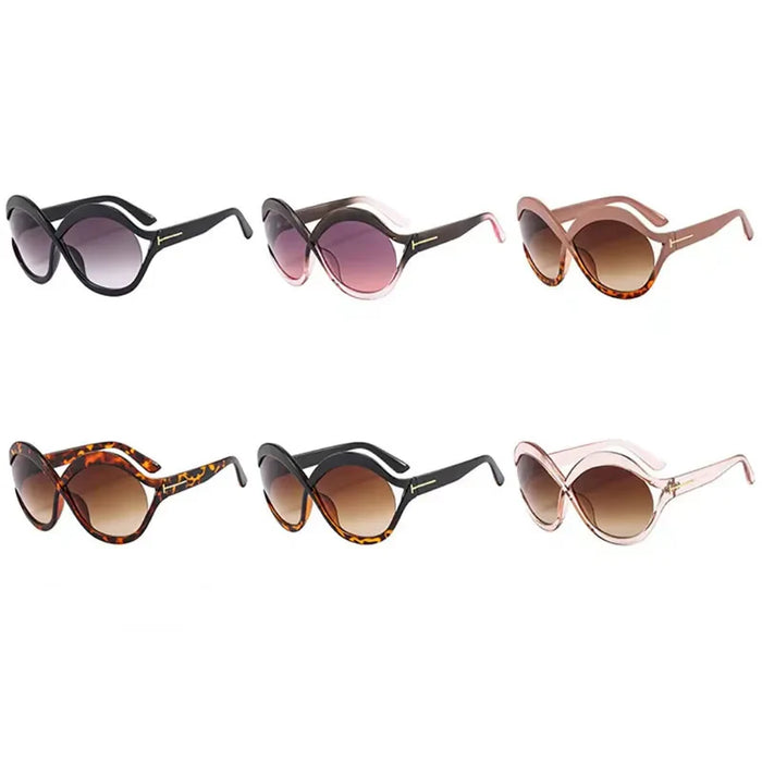 Elegante Ronde Oversized Zonnebril – Licht en Beschermend