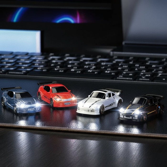 Mini RC Drift -auto kauko-ohjauksella ja LED-ajovaloilla
