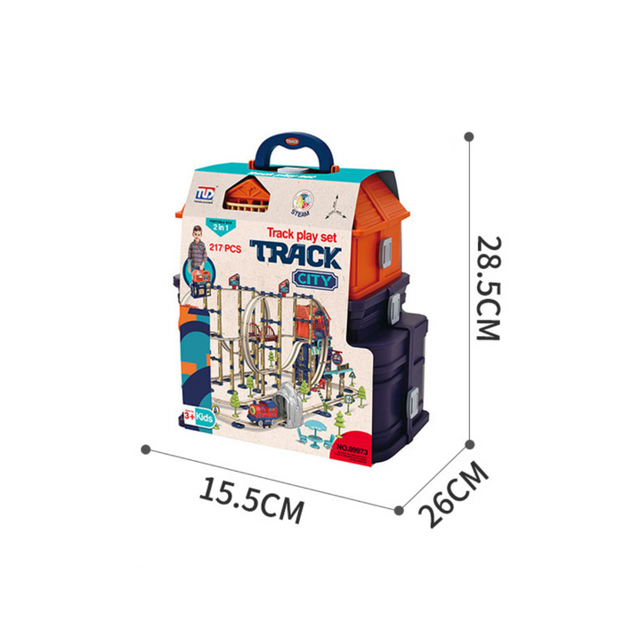 Avontuurlijke Treinbaan Speelset – Eindeloos Bouwplezier voor Kinderen