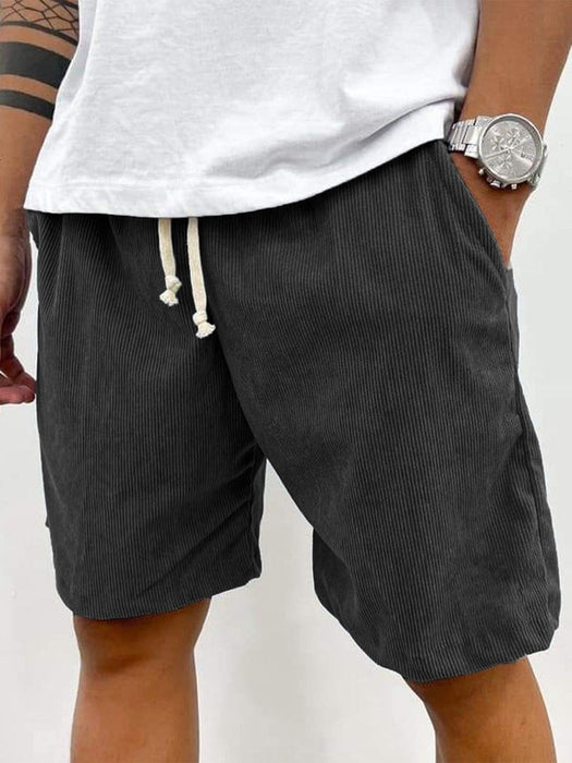Heren Corduroy Stretch Shorts met Ribbelstructuur en Comfortabele Pasvorm