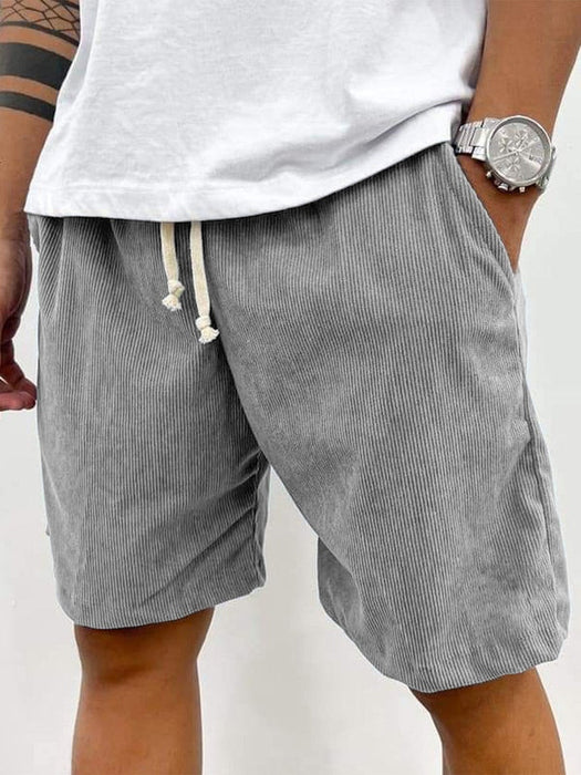 Heren Corduroy Stretch Shorts met Ribbelstructuur en Comfortabele Pasvorm