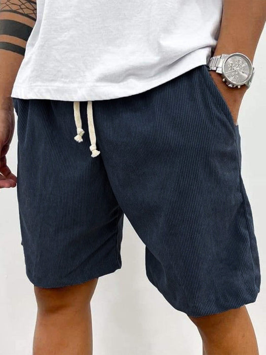Heren Corduroy Stretch Shorts met Ribbelstructuur en Comfortabele Pasvorm