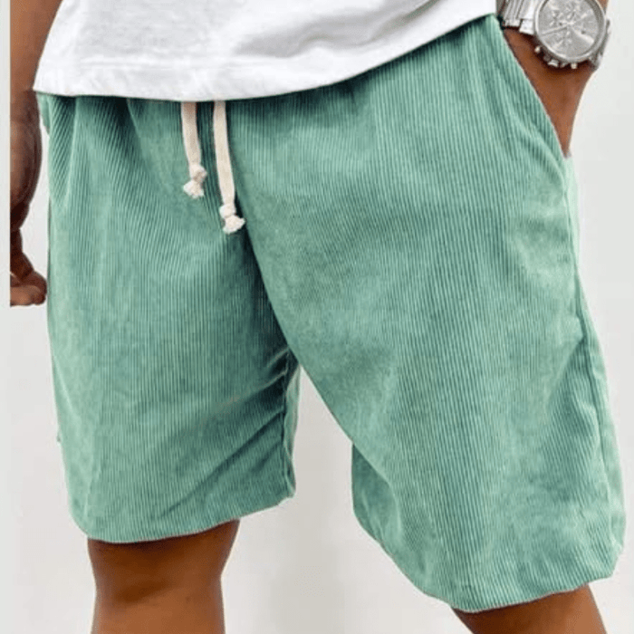 Heren Corduroy Stretch Shorts met Ribbelstructuur en Comfortabele Pasvorm