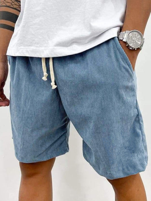 Heren Corduroy Stretch Shorts met Ribbelstructuur en Comfortabele Pasvorm