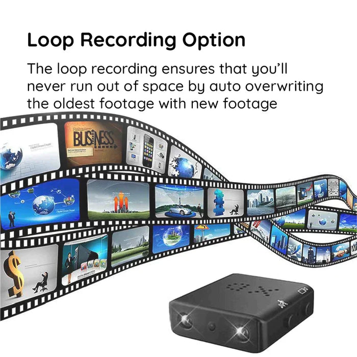 Mini HD Videocamera – Draagbaar en Discreet met Audio-opname