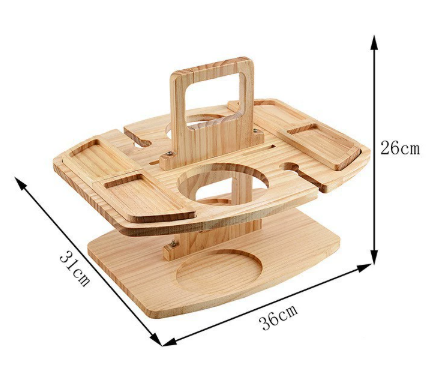 Elegant Houten Picknick Wijntafel – Praktisch en Luxueus