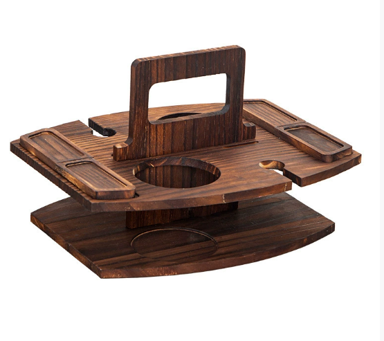 Elegant Houten Picknick Wijntafel – Praktisch en Luxueus