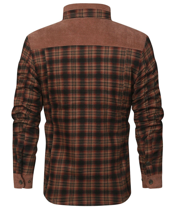 Robuuste Heren Flaneljas met Imitatiebontvoering – Warm, Slijtvast en Beschermend