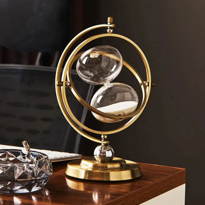 Metalen Zandloper met Minimalistisch Design voor Stijlvolle Interieur Decoratie
