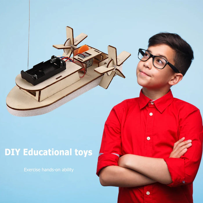 Educatieve Houten DIY Boot – Bouw je Eigen Elektrische Speelboot