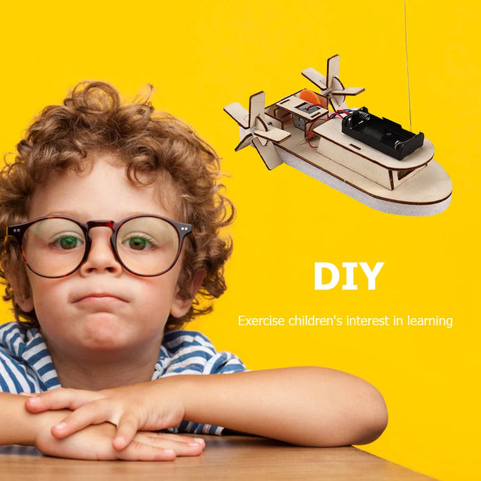 Educatieve Houten DIY Boot – Bouw je Eigen Elektrische Speelboot