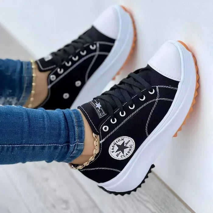 Hoge Dames Sneakers van Canvas – Trendy en Comfortabel