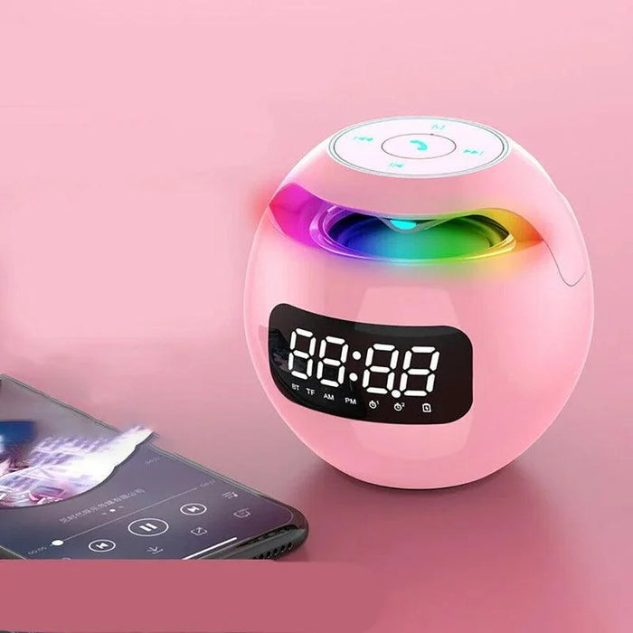 Bluetooth-herätyskellokaiutin LED-yövalolla ja digitaalisella kellolla makuuhuoneeseen