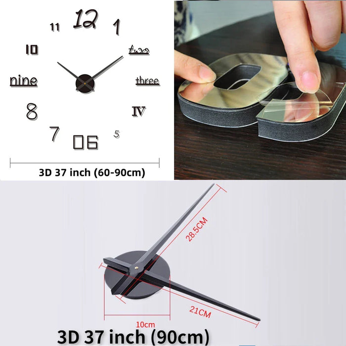 Dekorativt vægur med romertal – Lydløst kvartsur til moderne interiør