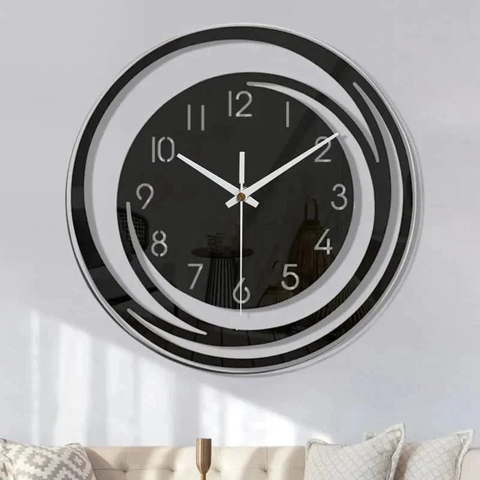 Moderni seinäkello minimalistisella ympyräkuviolla ja hiljaisella koneistolla
