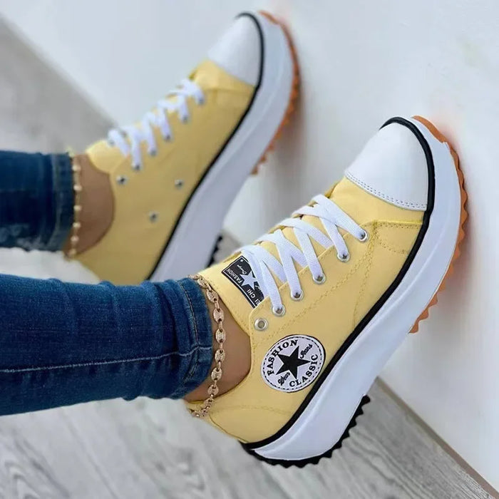 Hoge Dames Sneakers van Canvas – Trendy en Comfortabel