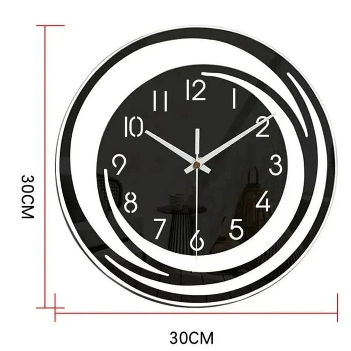 Moderni seinäkello minimalistisella ympyräkuviolla ja hiljaisella koneistolla