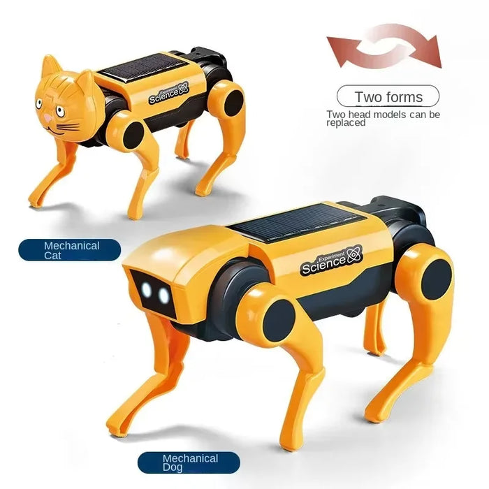 Educatieve Zonne-energie Robot – 2-in-1 Hond en Kat Bouwset