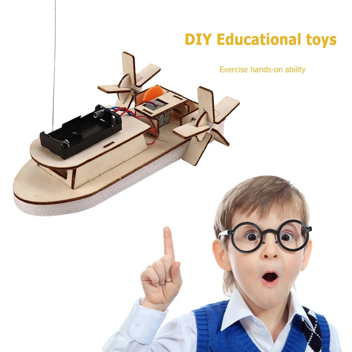 Educatieve Houten DIY Boot – Bouw je Eigen Elektrische Speelboot
