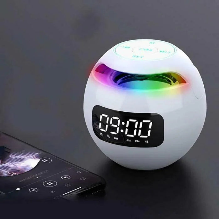 Bluetooth-herätyskellokaiutin LED-yövalolla ja digitaalisella kellolla makuuhuoneeseen