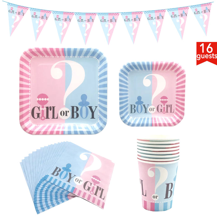 Vrolijke Gender Reveal Set - Voor een Feestelijke Aankondiging