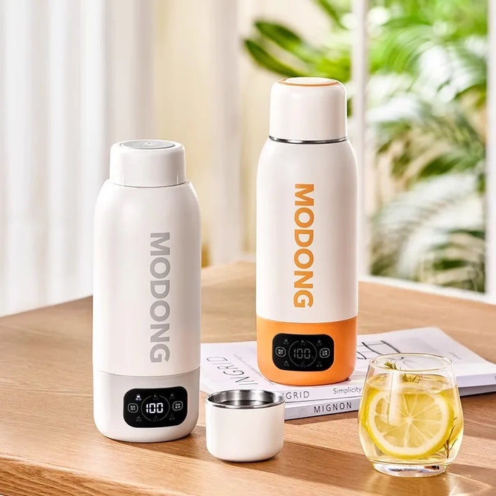 Bärbar vattenkokare för resor – Kompakt, justerbar temperatur och 600 ml