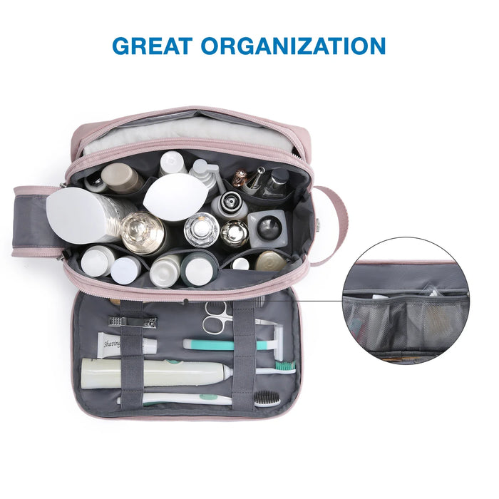 Waterafstotende toilettas met meerdere vakken en ritsen – Praktisch voor reizen