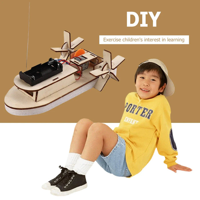 Educatieve Houten DIY Boot – Bouw je Eigen Elektrische Speelboot