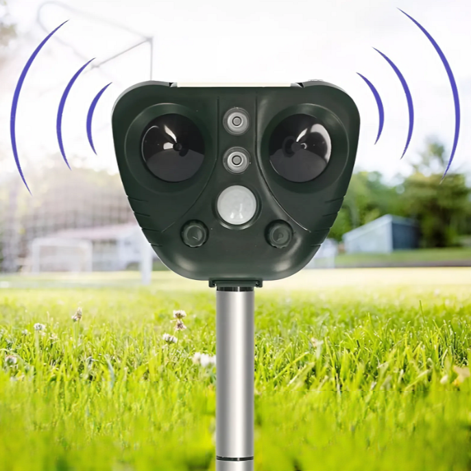 Solar Ultrasoon Vogelverjager – Draadloos en Weerbestendig voor Buiten