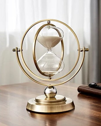 Metalen Zandloper met Minimalistisch Design voor Stijlvolle Interieur Decoratie