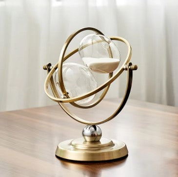 Metalen Zandloper met Minimalistisch Design voor Stijlvolle Interieur Decoratie