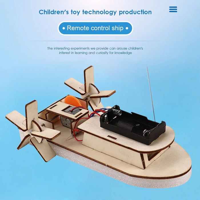 Educatieve Houten DIY Boot – Bouw je Eigen Elektrische Speelboot