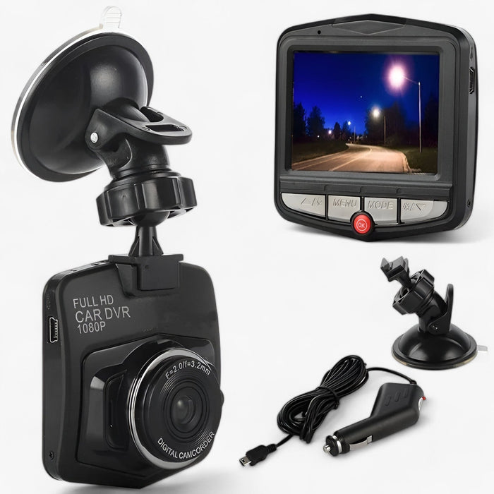 Compacte 1080p HD Dashcam – Nachtzicht met Loopopname