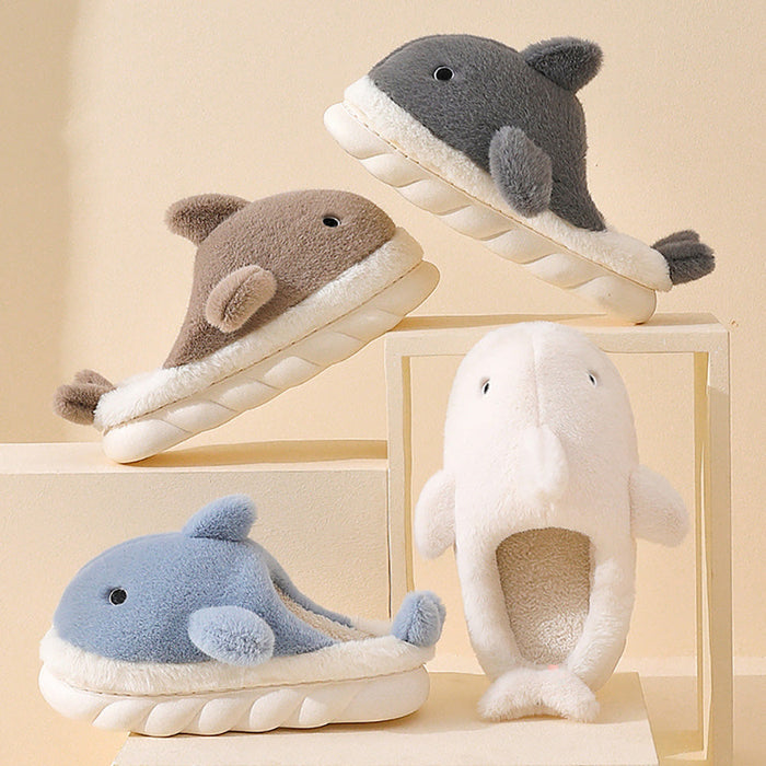 Fluffy Walvis Pantoffels – Knus & Unisex Comfort