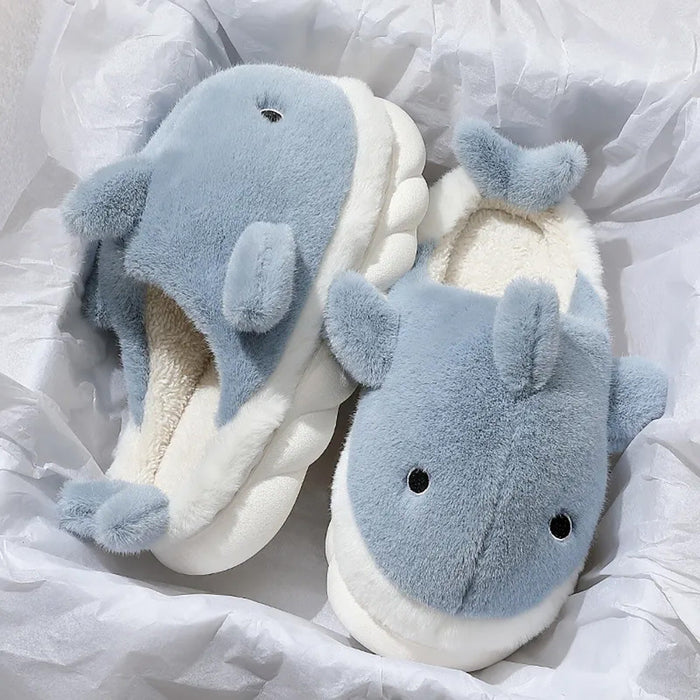 Fluffy Walvis Pantoffels – Knus & Unisex Comfort