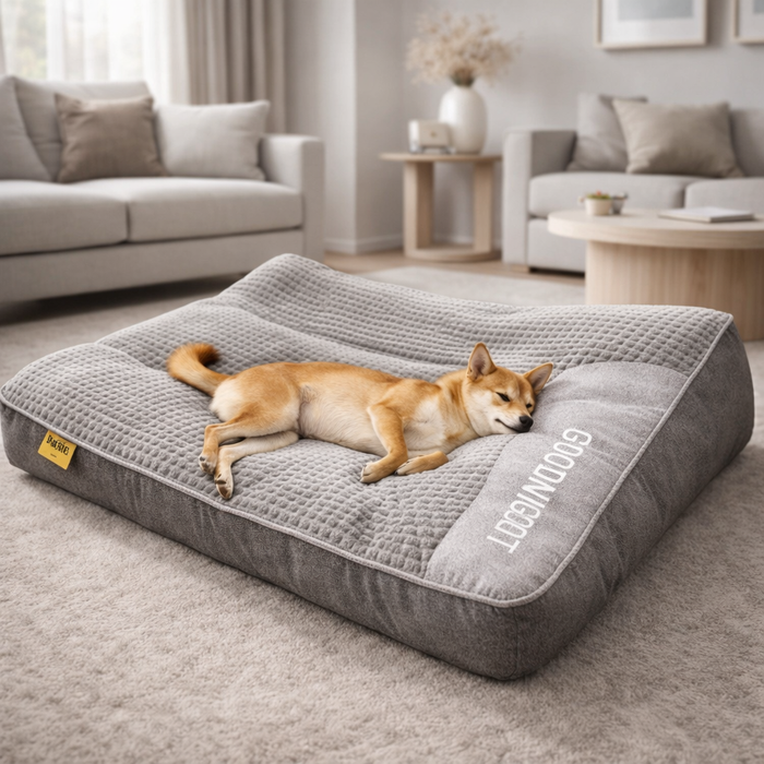 Orthopedisch Hondenkussen Groot – Luxe Memory Foam Hondenbed met Hoofdkussen