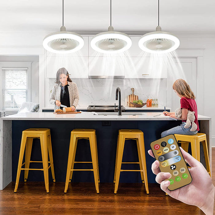 Kattotuuletin LED-lampulla lamppukantaan ja mukavaan viilennykseen
