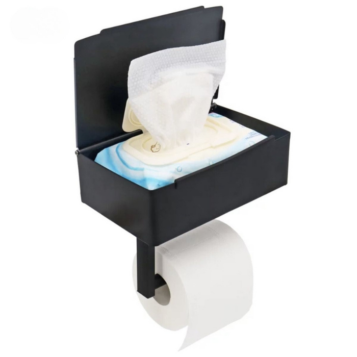 SteelSmart Toiletrolhouder – Luxe Design met Handig Opbergvak